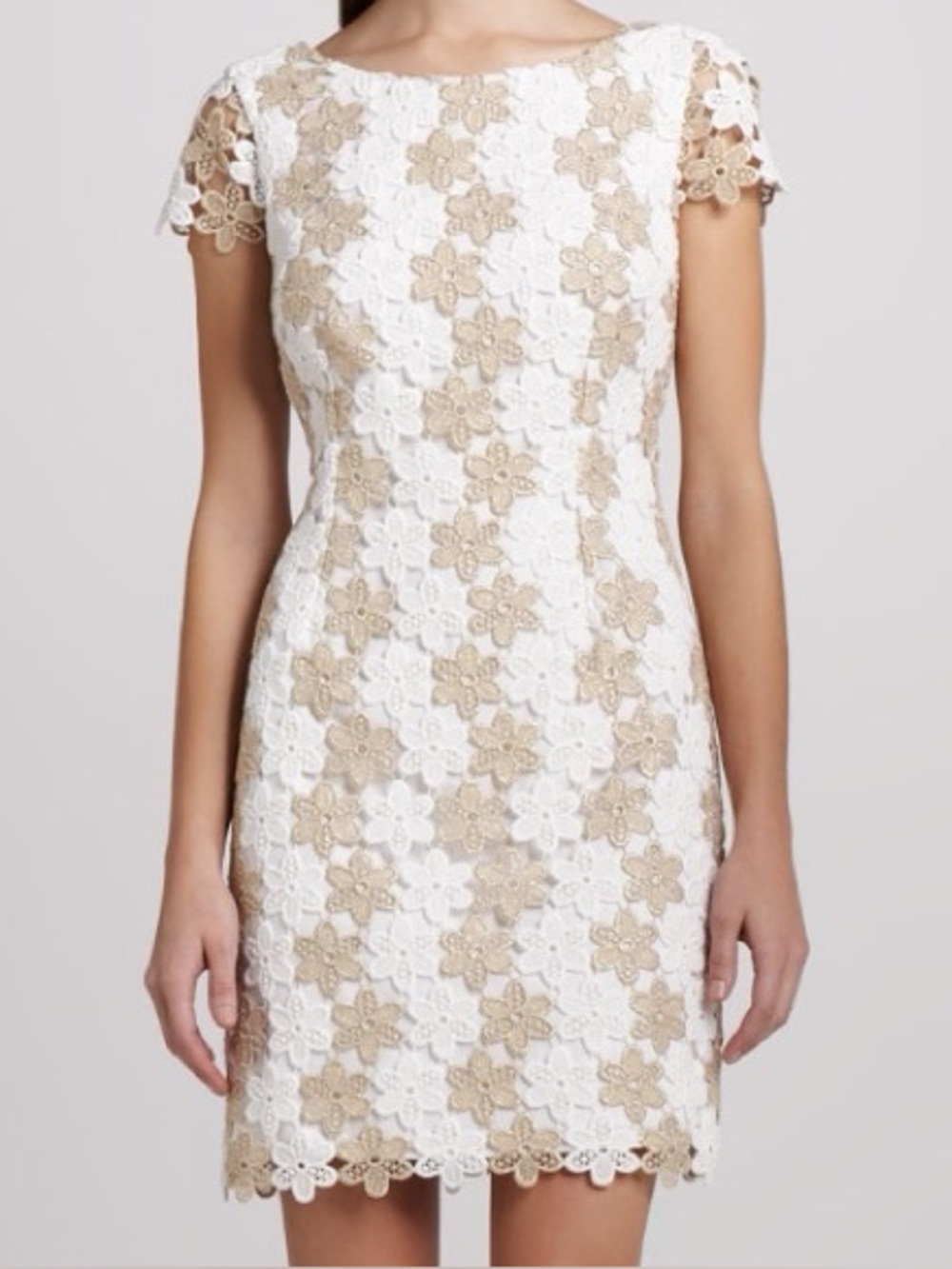 NWT Lilly Pulitzer Barbara Two Tone Truly Petal Lace Shift Dress Size 2